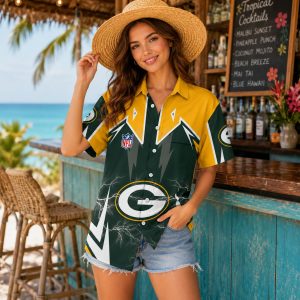 Green Bay Packers Custom Lightning Bolt Jersey Shirt – Fan Design