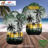 Packers Aloha Shirt With Bold Geometric Stripes And Team Logo