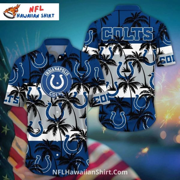 Indianapolis Colts Skull and Tree Design Hawaiian Shirt