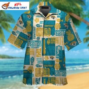Jacksonville Jaguars Aloha Shirt Tropical Tribal Pattern