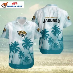 Jacksonville Jaguars Aloha Shirt White Palm Beach Print