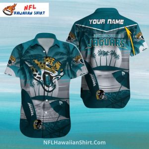 Jacksonville Jaguars Aloha Shirt With Beach Sunset Theme