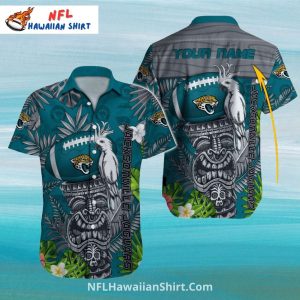 Jacksonville Jaguars Aloha Shirt With Tiki And Parrot