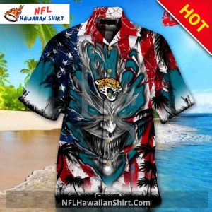 Jacksonville Jaguars American Flag Skull Hawaiian Shirt