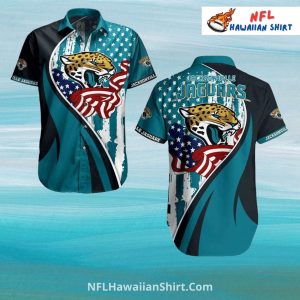 Jacksonville Jaguars American Flag Stripes Hawaiian Shirt