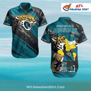 Jacksonville Jaguars Cartoon Football Fan Hawaiian Set