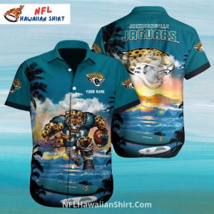 Jacksonville Jaguars Fierce Football Warrior Hawaiian Shirt
