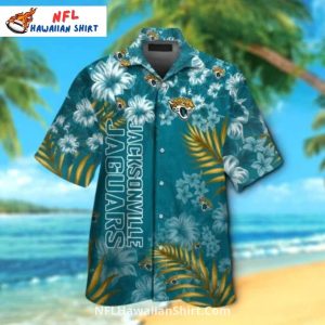 Jacksonville Jaguars Floral Aloha Shirt With Bold Logo