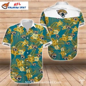Jacksonville Jaguars Golden Floral Beach Shirt