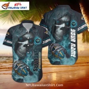 Jacksonville Jaguars Grim Reaper Smoke Aloha Shirt