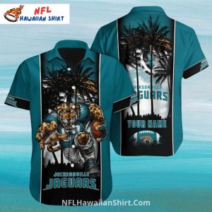 Jacksonville Jaguars Hawaiian Shirt Custom Name Jungle Football Print