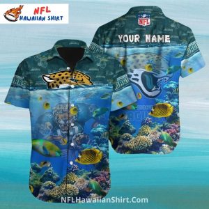 Jacksonville Jaguars Hawaiian Shirt Custom Name Underwater Theme