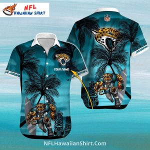 Jacksonville Jaguars Hawaiian Shirt Polynesian Palm Tree Football Theme