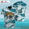 Jacksonville Jaguars Hawaiian Shirt Vintage Teal And Gray Patchwork