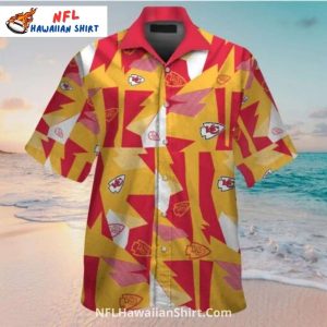 Kansas City Chiefs Aloha Shirt Yellow And Red Lightning Pattern