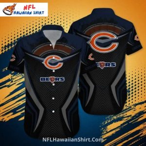 Modern Black And Blue Chicago Bears Hawaiian Shirt For Game Day