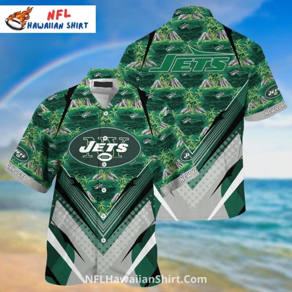 NY Jets Hawaiian Shirt – Jungle Landscape Graphics