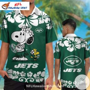 New York Jets Snoopy Hawaiian Shirt – NY Jets Floral Aloha