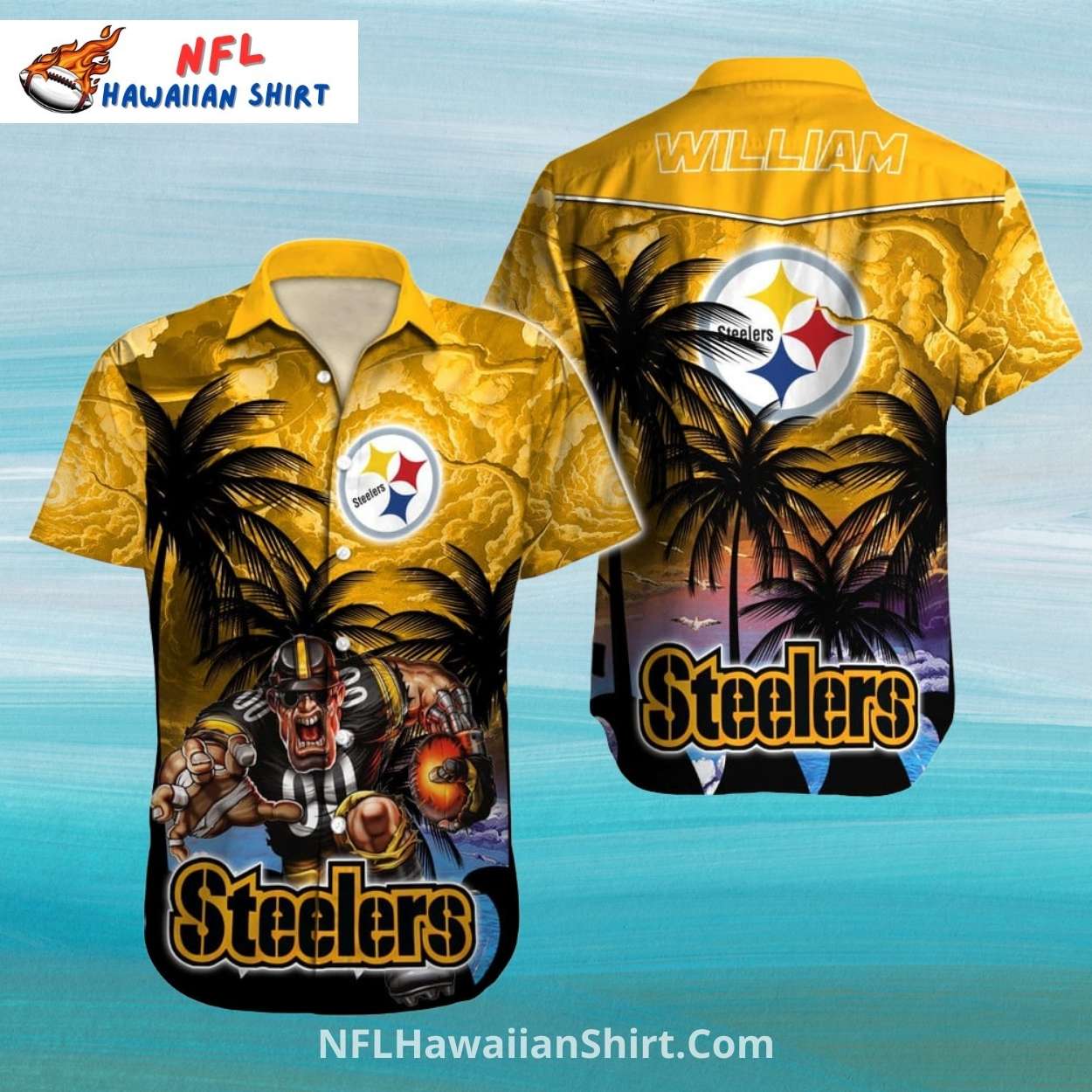 Pittsburgh Steelers Aloha Shirt Intense Sunset Game Art Pittsburgh Steelers Aloha Shirt Intense Sunset Game Art