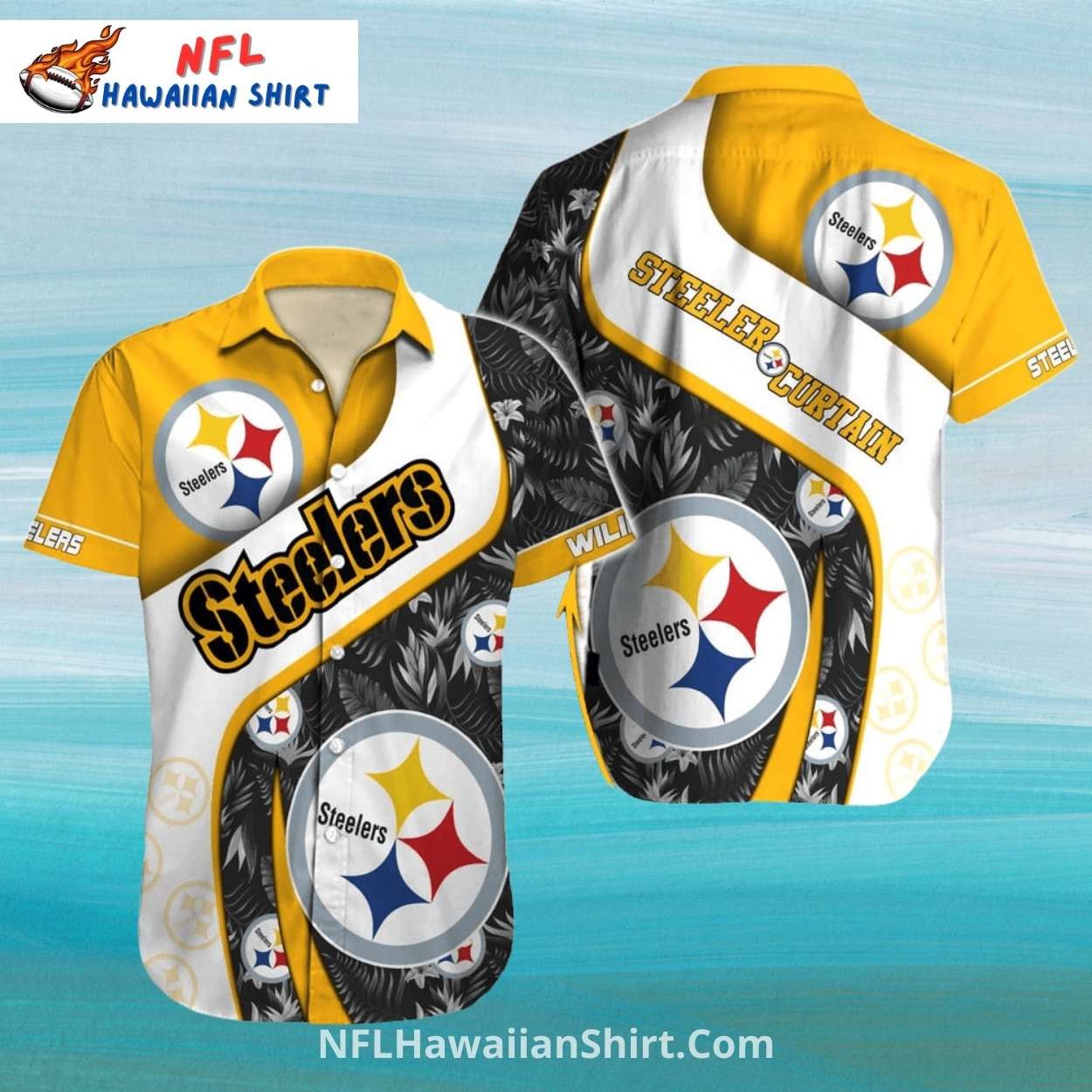Pittsburgh Steelers Aloha Shirt Steeler Curtain Edition Pittsburgh Steelers Aloha Shirt Steeler Curtain Edition