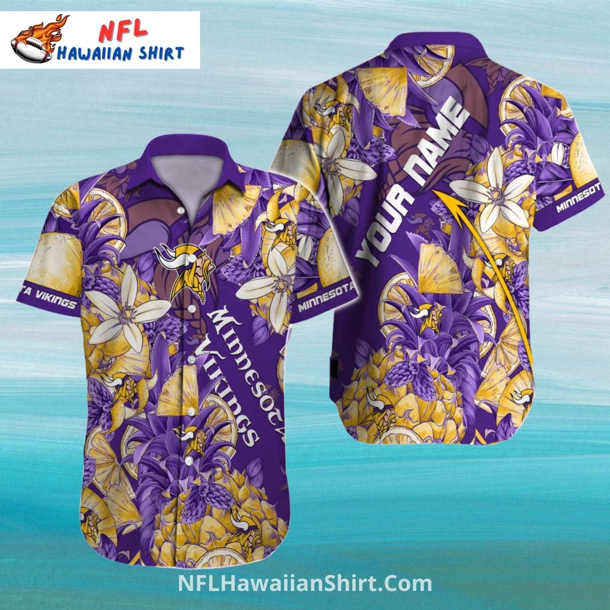Purple And Gold Floral Minnesota Vikings Hawaiian Shirt Purple And Gold Floral Minnesota Vikings Hawaiian Shirt