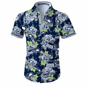 Seahawks Floral Breeze Aloha Shirt 1