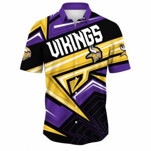 Vikings Bold Geometric Hawaiian Shirt 1