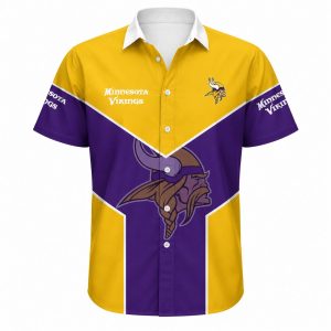 Vikings Bold Gold Purple Aloha Shirt 1