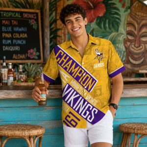 Vikings Champion Theme Hawaiian Shirt