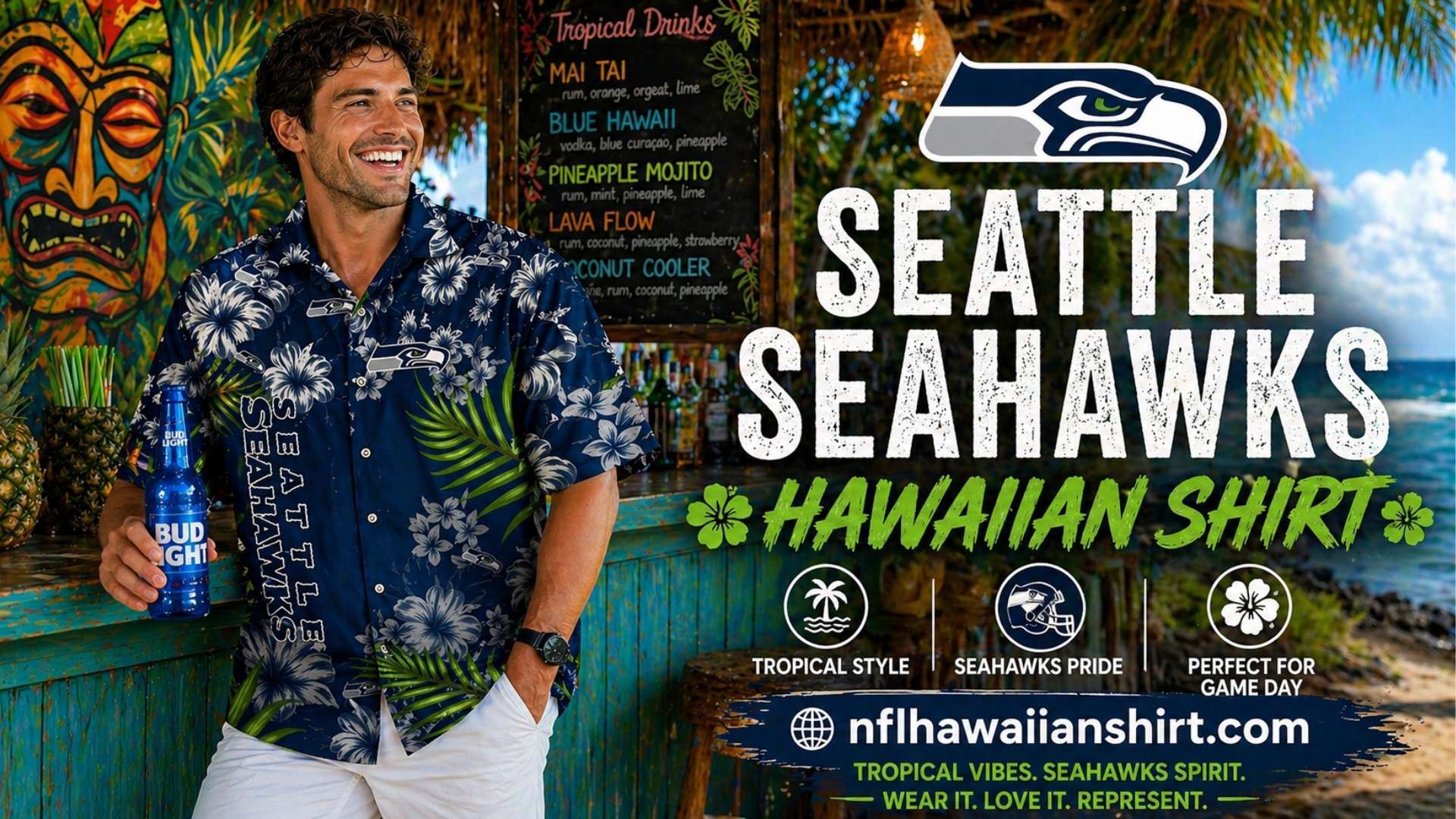 Seattle Seahawks Hawaiian Shirt main banner