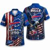 Buffalo Bills Eagle & Liberty America 250 Hawaiian Shirt