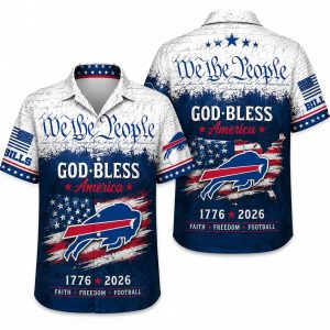 Buffalo Bills God Bless America 250 Hawaiian Shirt