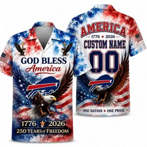 Buffalo Bills Personalized God Bless America Hawaiian Shirt