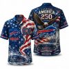 Buffalo Bills Floral Eagle America 250 Hawaiian Shirt
