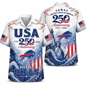 Buffalo Bills USA & Liberty America 250 Hawaiian Shirt