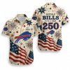 Buffalo Bills Blue Heritage America 250 Hawaiian Shirt