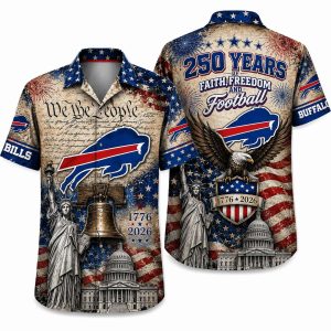 Buffalo Bills We the People America 250 Hawaiian Shirt