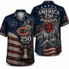 Chicago Bears Retro Chicago America 250 Hawaiian Shirt Chicago Bears Retro Chicago America 250 Hawaiian Shirt