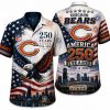 Chicago Bears Midnight America 250 Hawaiian Shirt