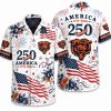Chicago Bears Midnight America 250 Hawaiian Shirt