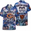 Chicago Bears Personalized Eagle America 250 Hawaiian Shirt
