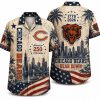 Chicago Bears Distressed Flag & Liberty Bell Hawaiian Shirt