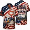 Chicago Bears Tropical Eagle & Flag Hawaiian Shirt