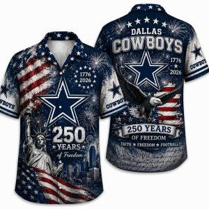 Dallas Cowboys Constitution Freedom Hawaiian Shirt