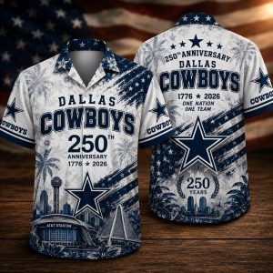 Dallas Cowboys Blue Stadium Anniversary Hawaiian Shirt