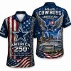 Dallas Cowboys White Fireworks America 250 Hawaiian Shirt Dallas Cowboys White Fireworks America 250 Hawaiian Shirt