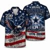 Dallas Cowboys Liberty Bell Eagle America 250 Hawaiian Shirt Dallas Cowboys Liberty Bell Eagle America 250 Hawaiian Shirt