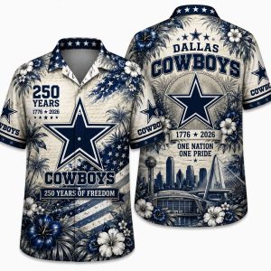Dallas Cowboys Blue Stadium Anniversary Hawaiian Shirt
