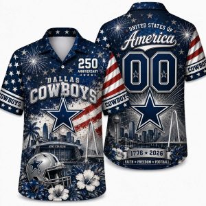 Dallas Cowboys Personalized Stadium Hawaiian Shirt
