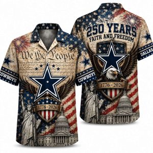 Dallas Cowboys We the People Eagle Hawaiian Shirt